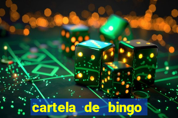 cartela de bingo cha de panela